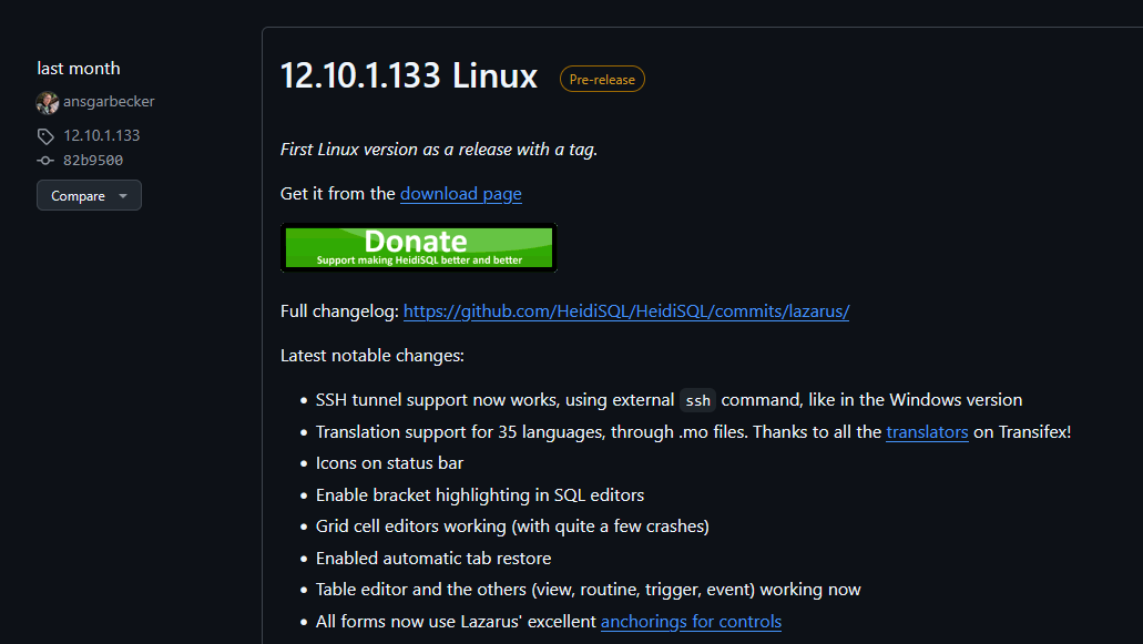 你最喜欢的数据库管理软件HeidiSQL支持Linux了