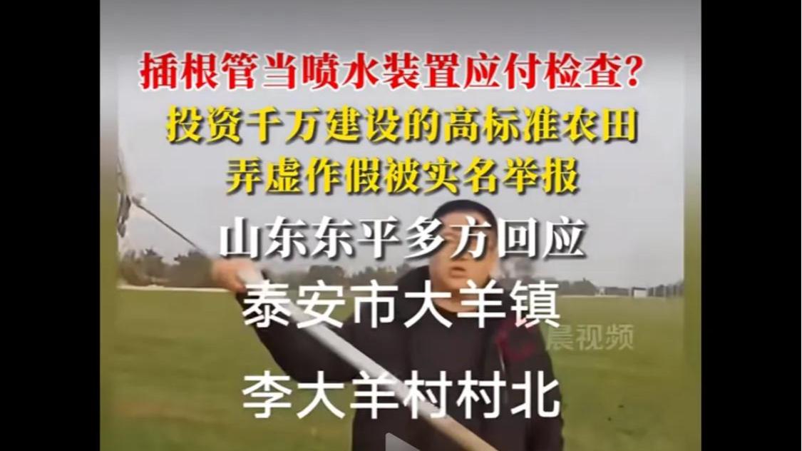 网曝山东泰安投资千万高标准农村应付式作假! 网友：真的话太离谱