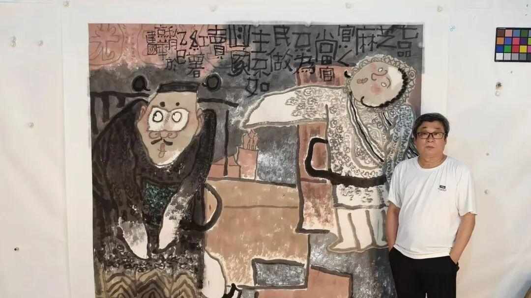 当官不为民做主，不如回家卖红薯——品郭建国水墨人物画《七品芝麻官》