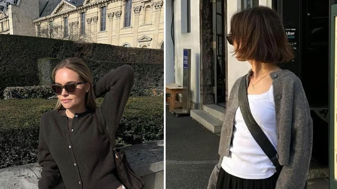 天气转凉才发现：满大街都在穿“奶奶衫”，洋气不显老，太好看了