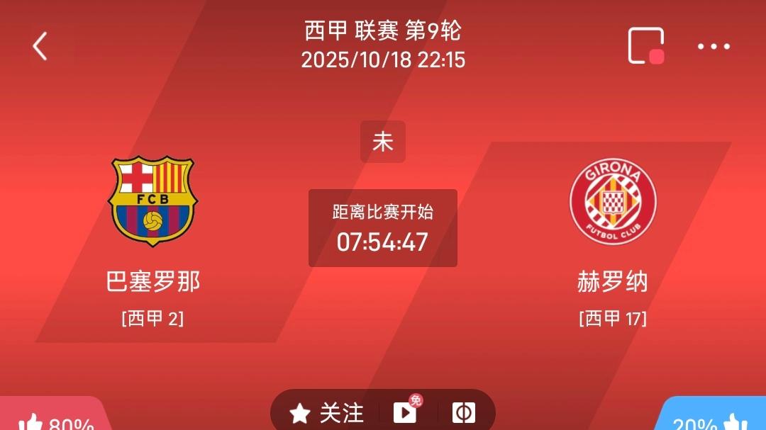 10/18 周六 每日分享赛事解析 巴萨VS赫罗纳