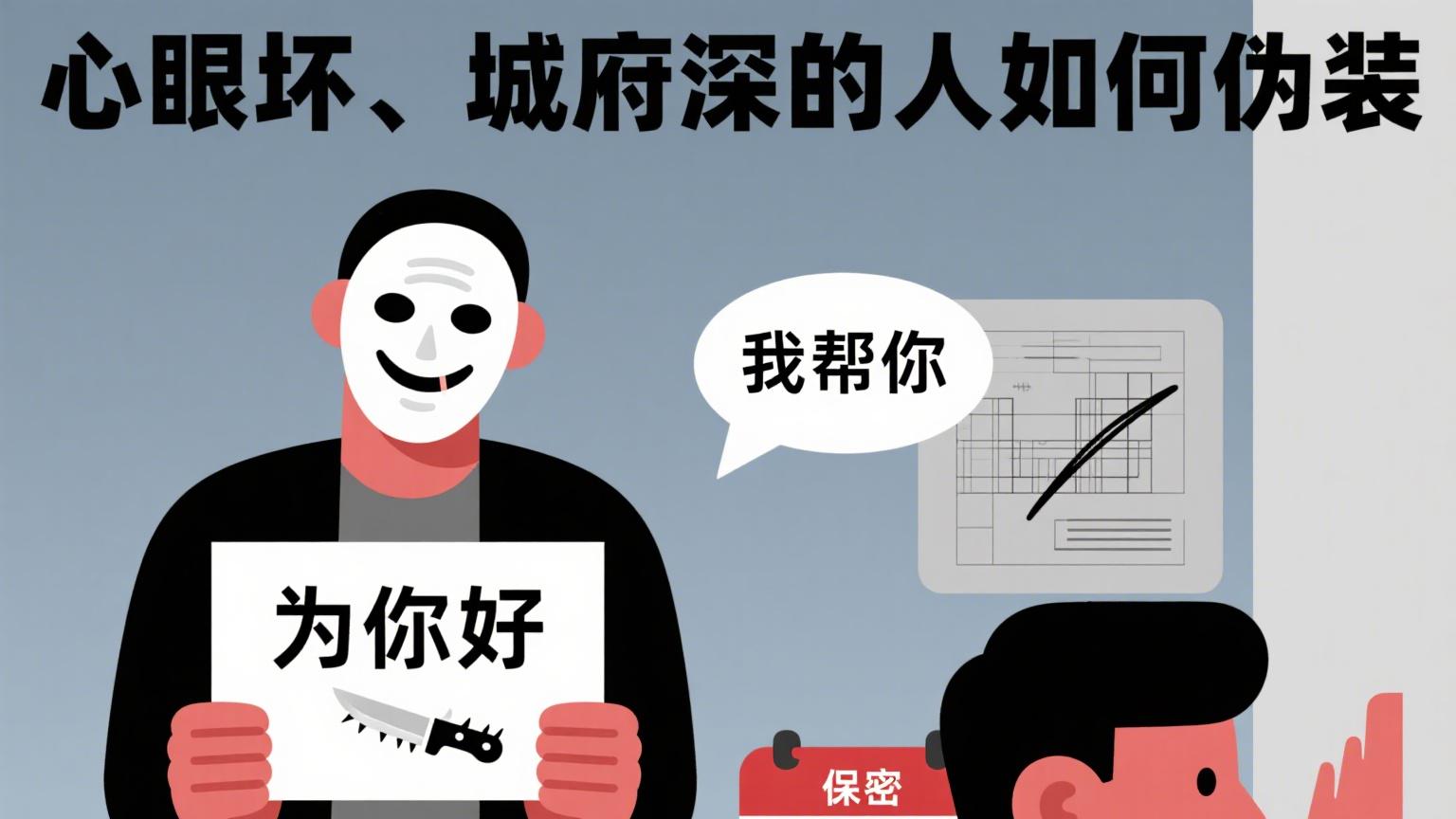 心眼坏、城府深之人的伪装与真相剖析