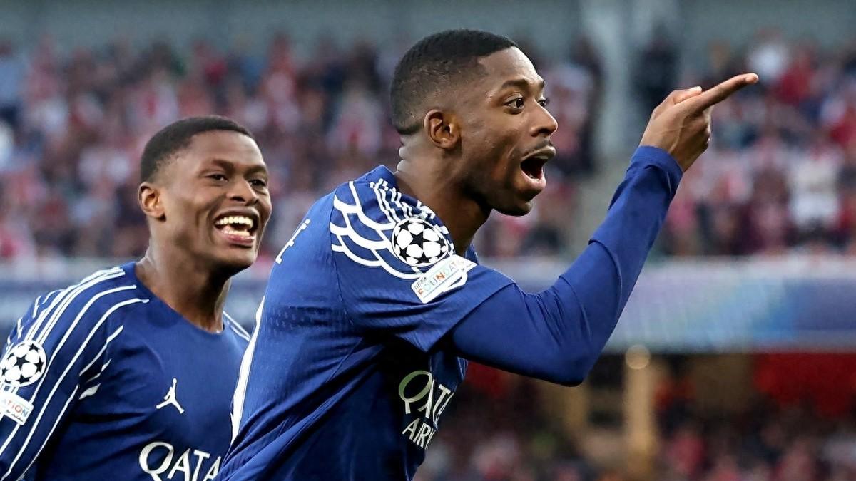 巴黎圣日耳曼险胜阿森纳，登贝莱闪耀酋长球场