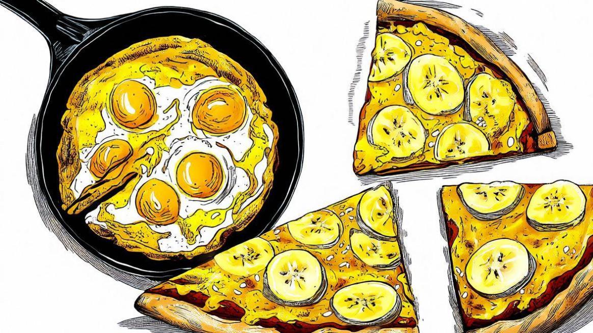 手抓饼香蕉披萨：创意美食来袭，传统手抓饼变身甜蜜披萨