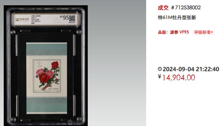 源泰评级​小型张一年走势验证：为何高分珍邮才是稳健资产？​