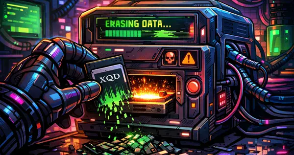 如何永久擦除索尼 XQD 卡上的数据