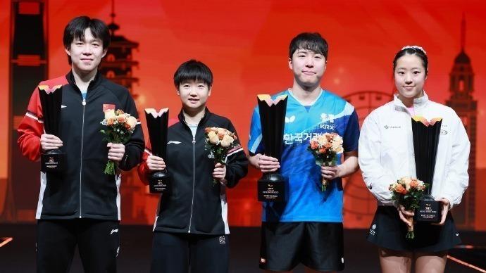 太体面！韩国组合战胜莎头夺冠没有庆祝，申裕斌主动关心孙颖莎伤情