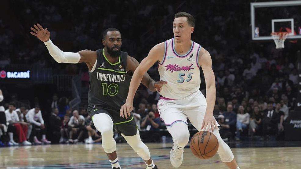 NBA焦点战：森林狼险胜热火，热巴29+13，兰德尔准三双