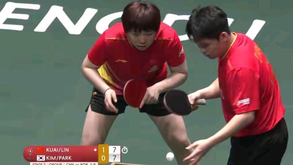林诗栋/蒯曼击败韩国 国乒混团世界杯拔得头筹