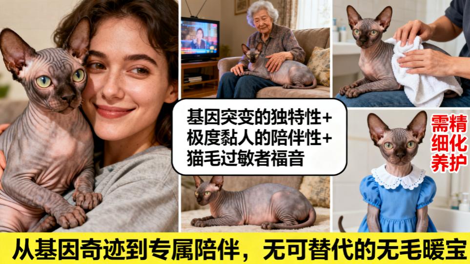斯芬克斯猫（Mutation 无毛）全解析：基因突变造就的“外星萌宠”