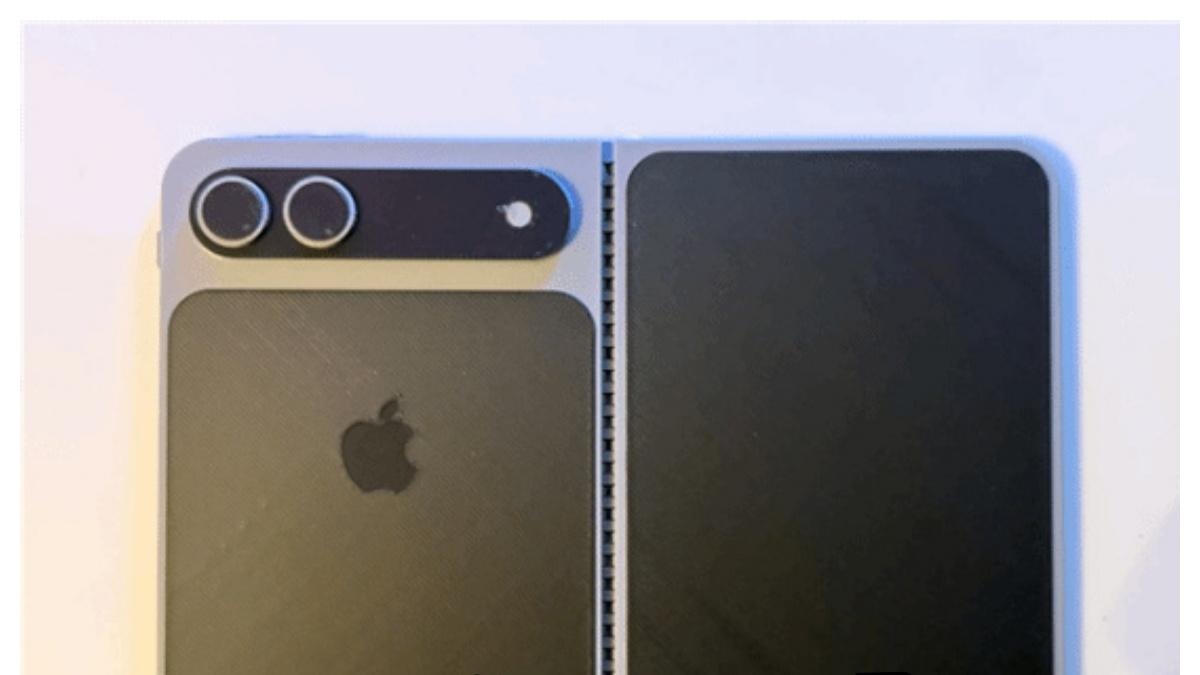 苹果折叠屏机模首曝光！设计神似华为OPPO~📱