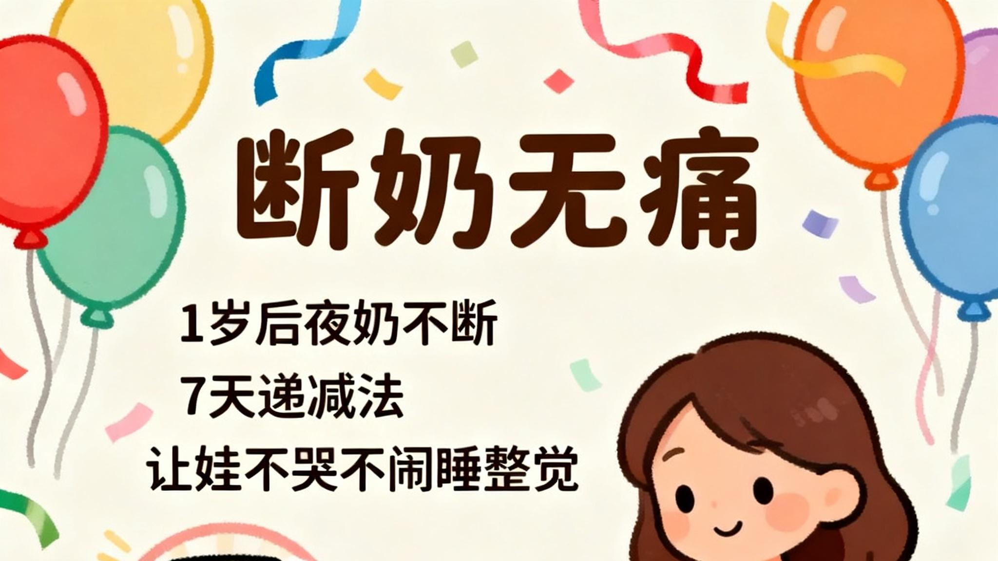 “断奶无痛”方案：1岁后夜奶不断？7天递减法让娃不哭不闹睡整觉