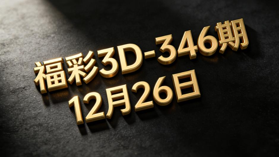 福彩3D-346期：热号与回补获得验证，结构强度与区间弹性待优化