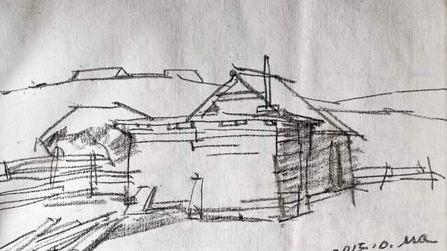 【画作赏析】丝路晨雾·素写乡愁——马振江新疆速写环境赏析