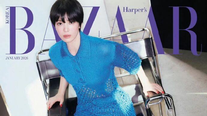 宋慧乔这波芭莎开年封，是把 FENDI 亮调焊在短发骨相里的春日浪漫教科书