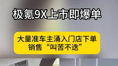 不是说现在经济下行，消费力都不行吗？怎么定价50w左右的极氪9X还卖爆了？