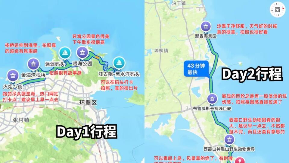 威海行前准备，土著旅行计划