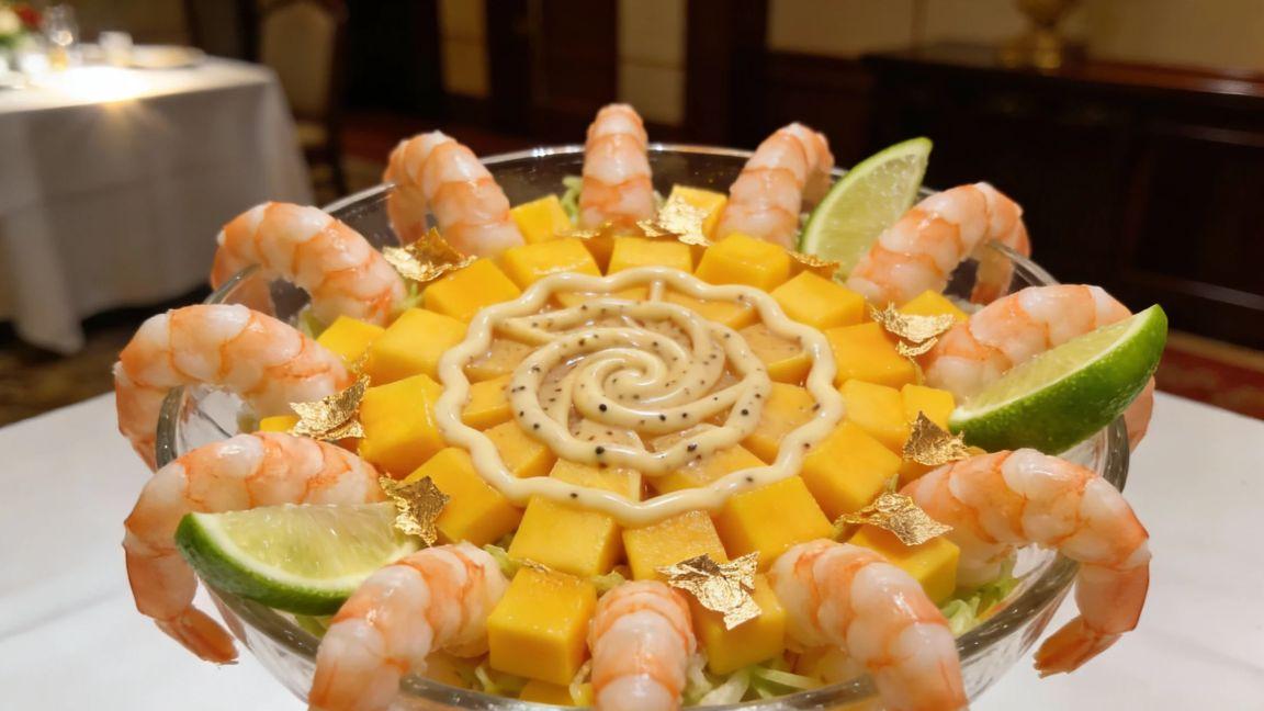 复刻国宴冷盘：沙律香芒虾秘技