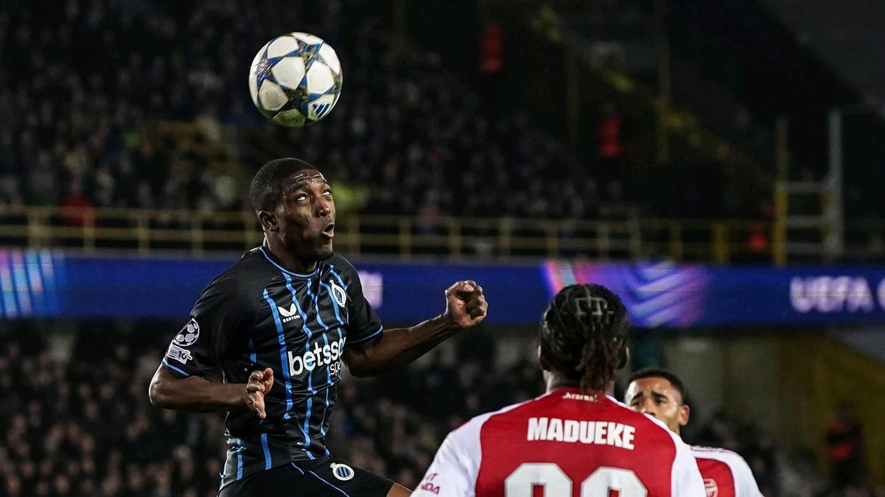 欧冠联赛阶段第6轮阿森纳3-0客胜布鲁日