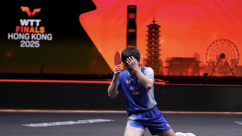 张本智和四入决赛终夺冠，四次模仿庆祝动作，国乒首次无缘男单决赛