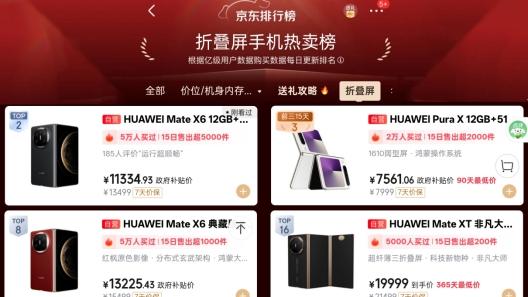 华为折叠屏霸榜双十一！全形态产品齐聚，用硬核实力铸就用户信任