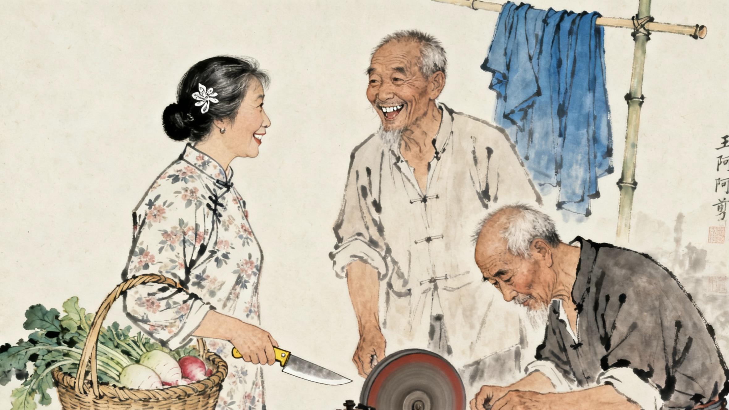 民间故事：磨剪人阿爷的最后一把刀：30 年不涨价的铁规矩，没有毁在一包烟上