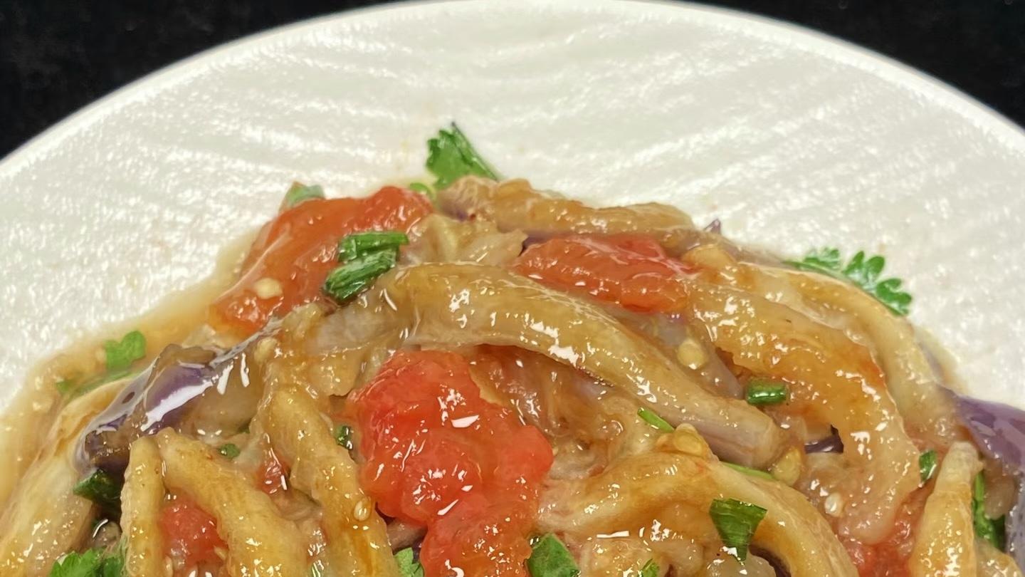 夏日灵魂凉拌菜！茄子拌番茄清爽到舔盘