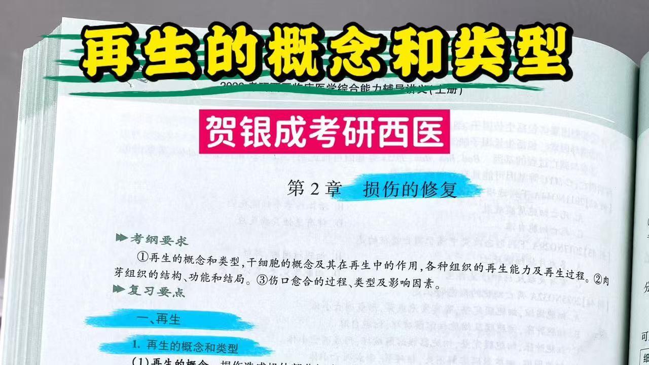 再生的概念和类型-贺银成考研西医