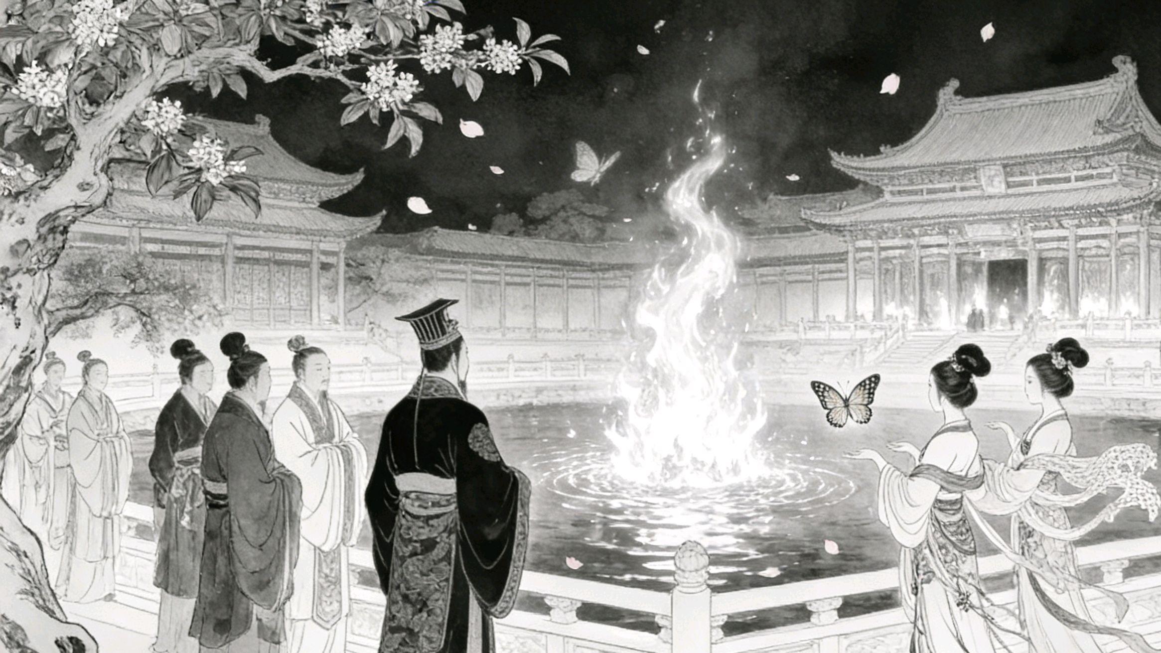 民间志怪故事四则：影蛾池、庙神女、琵琶化雁、灯芯化龙