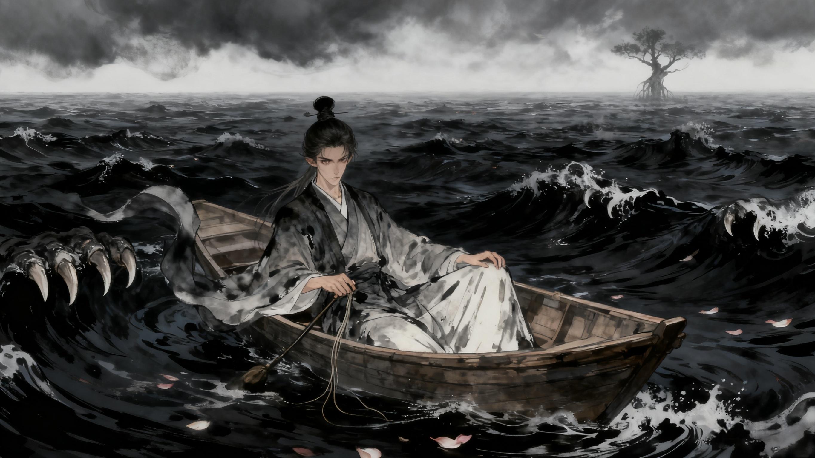 人人身似浮世里那无根树飘摇？守真灵脱荣华苦海早回头是岸！