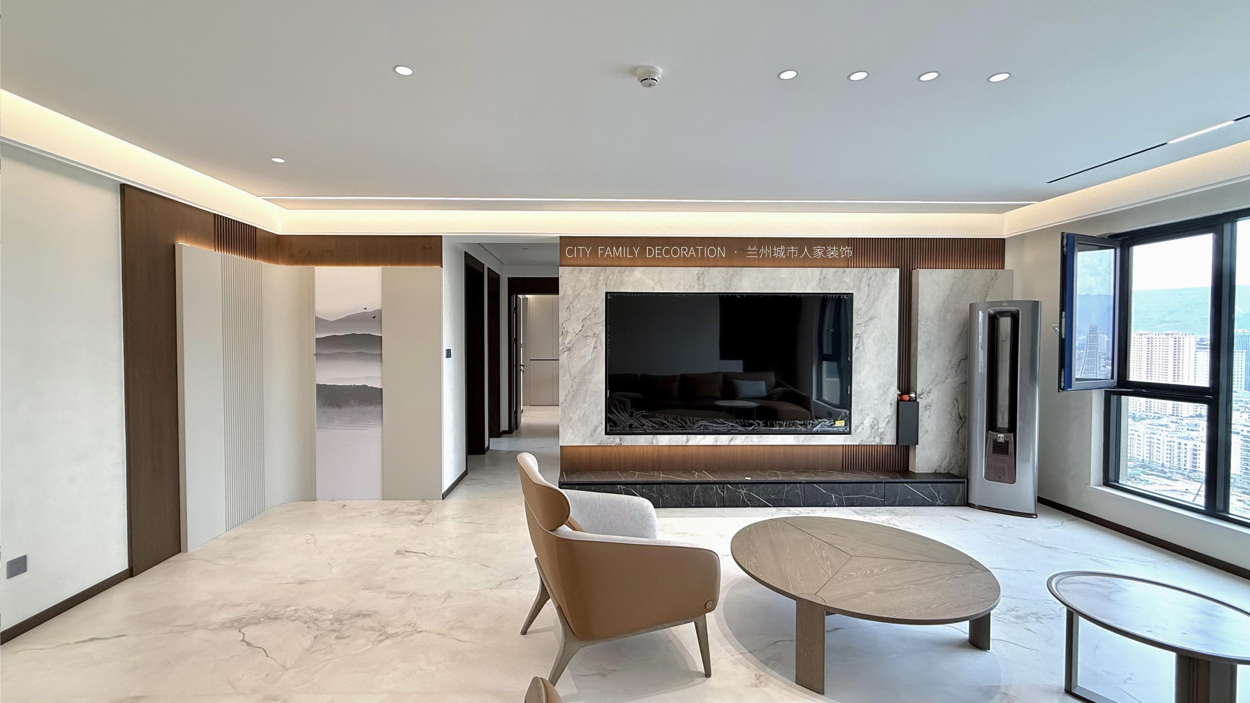 兰州黄河馨苑188平米现代新中式落地啦