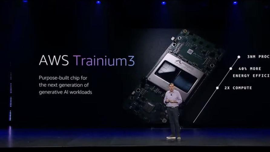 AWS发布全新AI芯片Trainium3： 性能提升4.4倍！