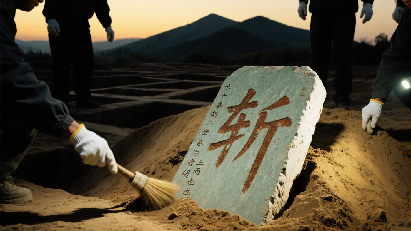 秦始皇陵暗藏千年诅咒？考古队发现神秘碑文，竟预言大秦二世而亡！