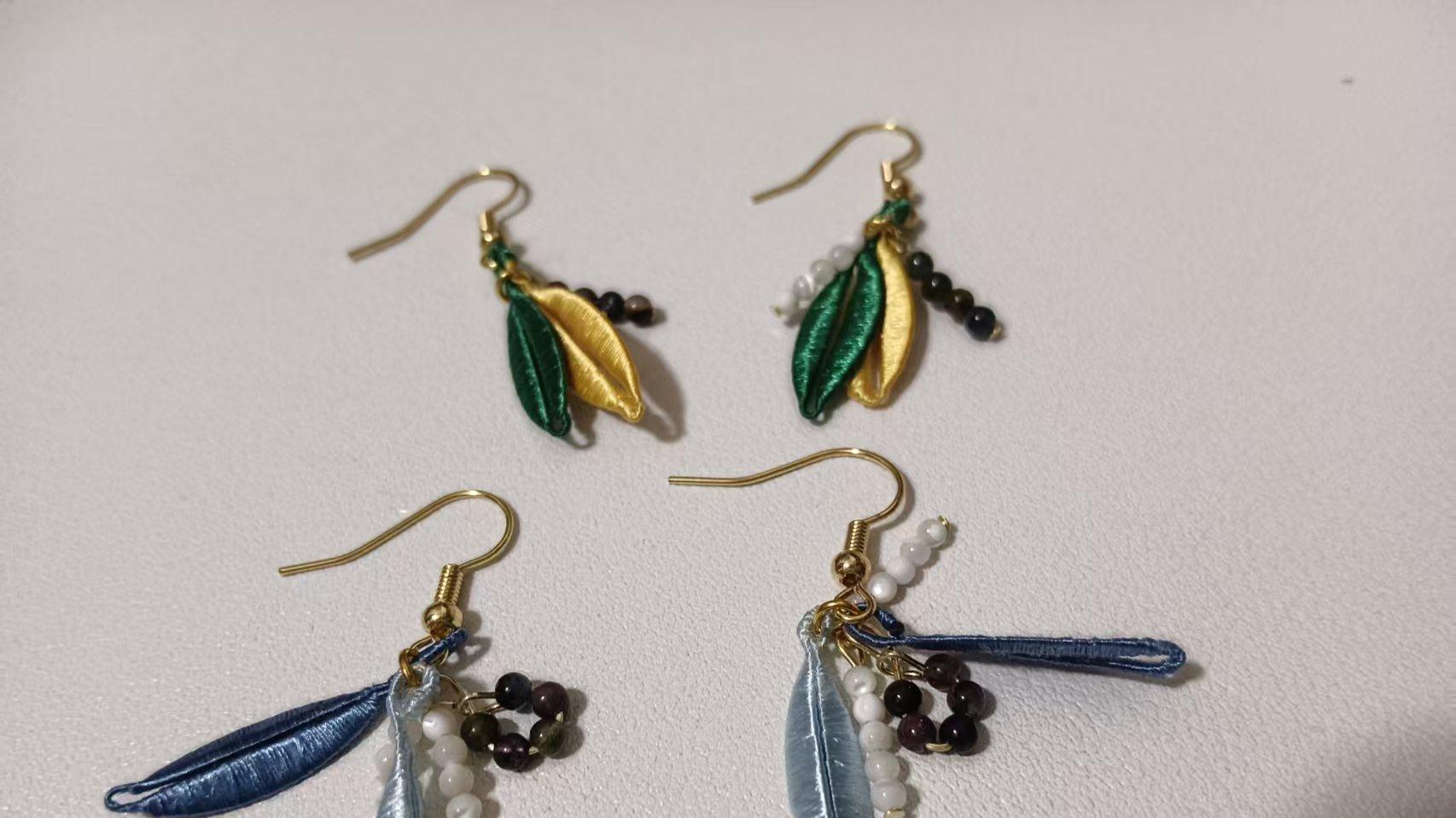 手工diy-非遗缠花耳环