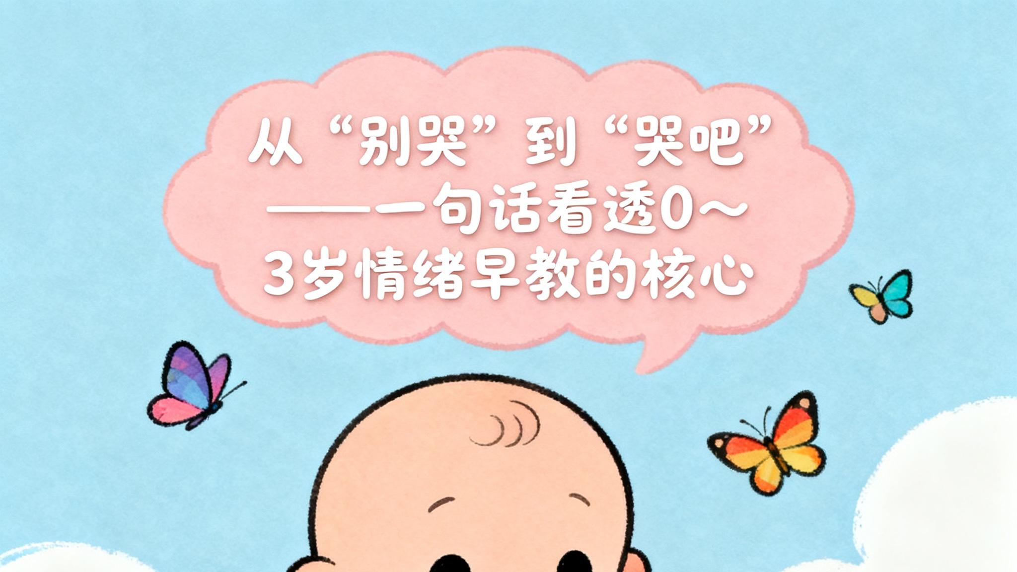 从“别哭”到“哭吧”——一句话看透0～3岁情绪早教的核心