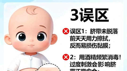 母婴护理小课堂｜新手月嫂必看！新生儿脐带护理3大误区⚠