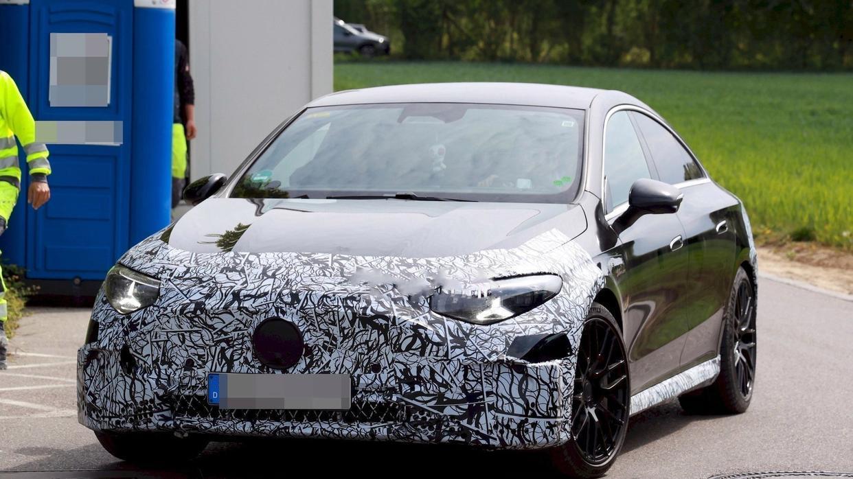 奔驰AMG CLA EV细节：采用全新圆柱电池 配大尾翼 动力高于510匹