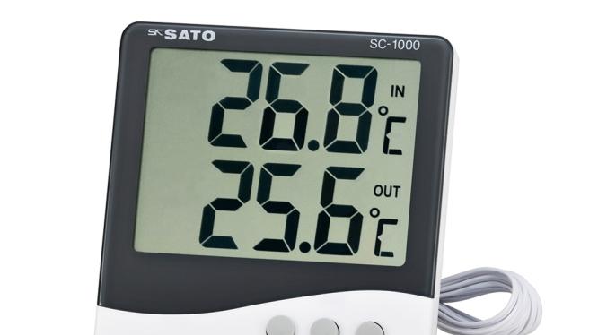佐藤 SKSATO SC-1000 数字温度计 最高最低温记录 双路测温 仓库实验室农业环境监测专用