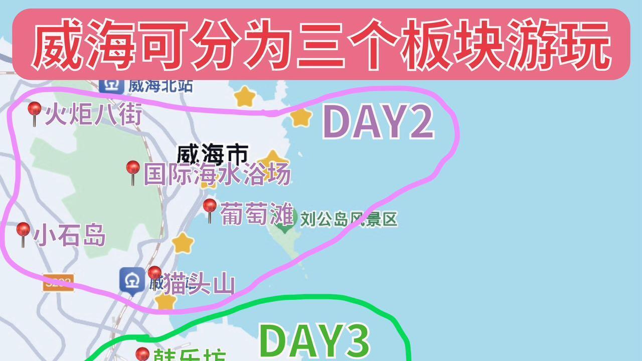 11月威海旅游，三个板块游玩行程安排