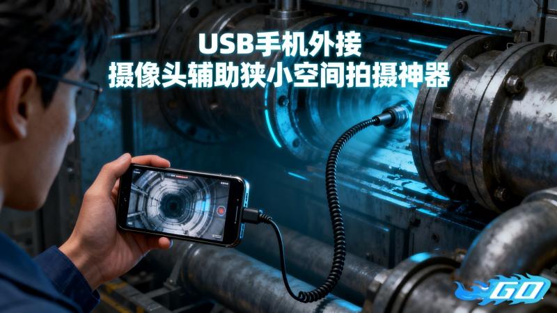 USB手机外接摄像头辅助狭小空间拍摄神器