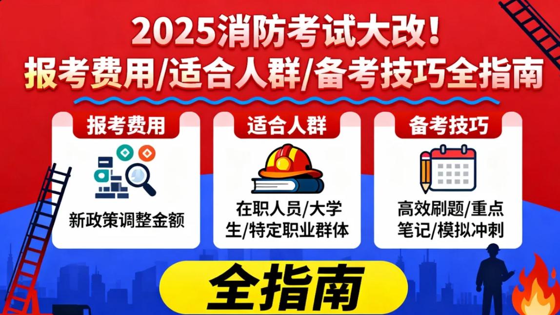2025 消防考试大改！报考费用 / 适合人群 / 备考技巧全指南