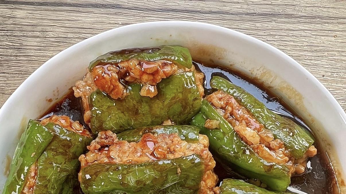 超下饭神器，虎皮青椒酿肉！