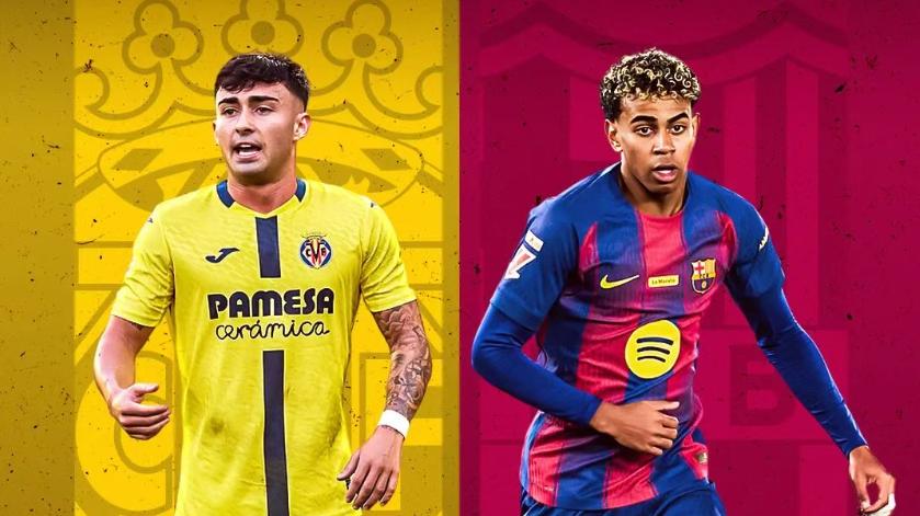 西甲：比利亚雷亚尔vs巴塞罗那，巴萨豪取9连胜