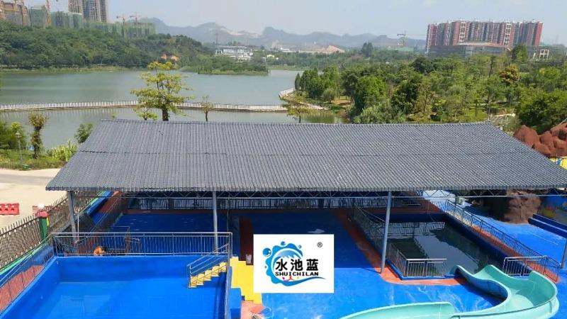 水上乐园漆面材料选择哪种？水池蓝省时省力省成本