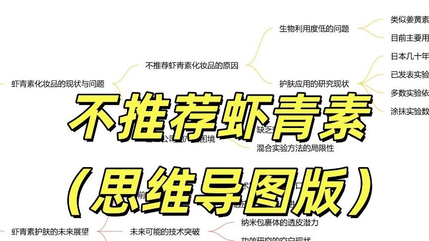 不推荐虾青素（思维导图版）