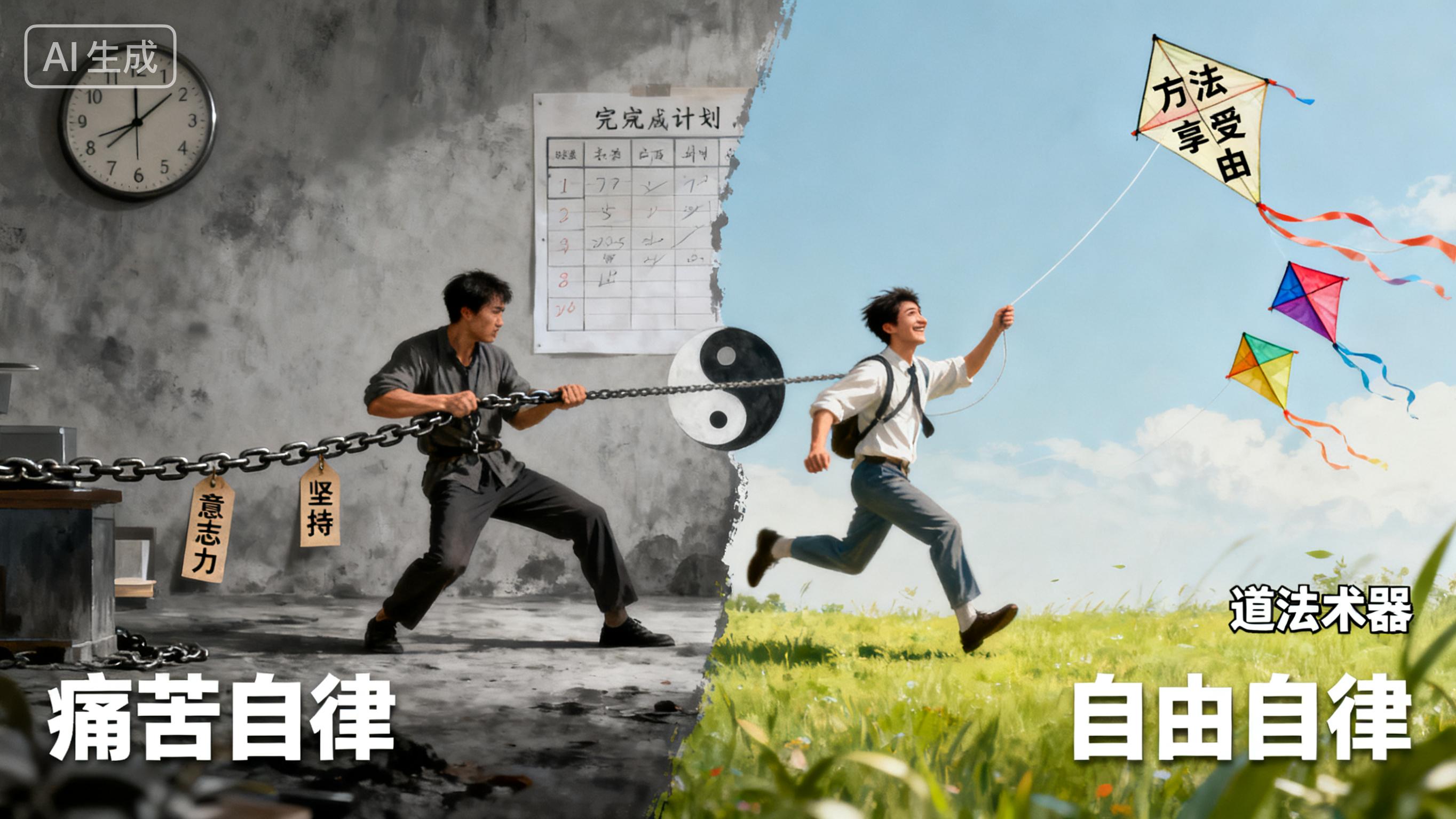 学自律上瘾的道法术器，9 步戒拖延，1 年变厉害