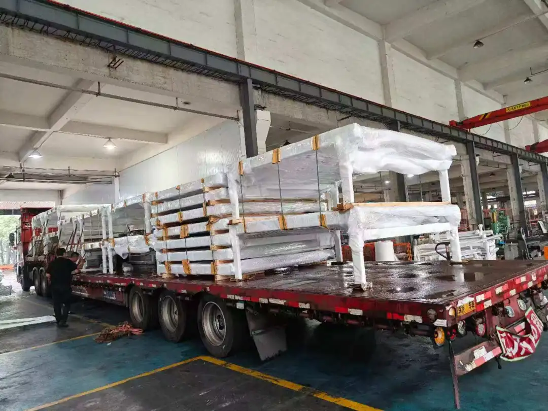 喜讯！浙江爱马斯智能装备莞豫定制机器人智能床垫生产线顺利发货