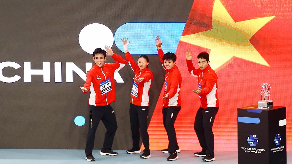 陈芋汐与搭档在双人跳水比赛中的默契配合故事