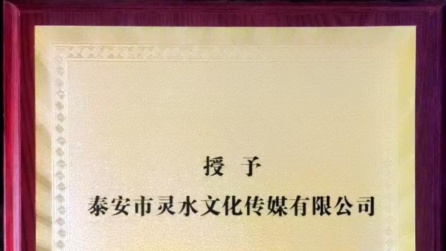 泰安市灵水文化传媒有限公司获评 “全民健身公益企业”荣誉称号