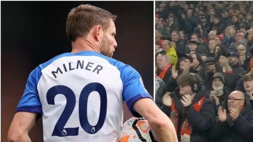 米尔纳重回安菲尔德，披20号战袍致敬若塔，英超出场纪录仅差7场